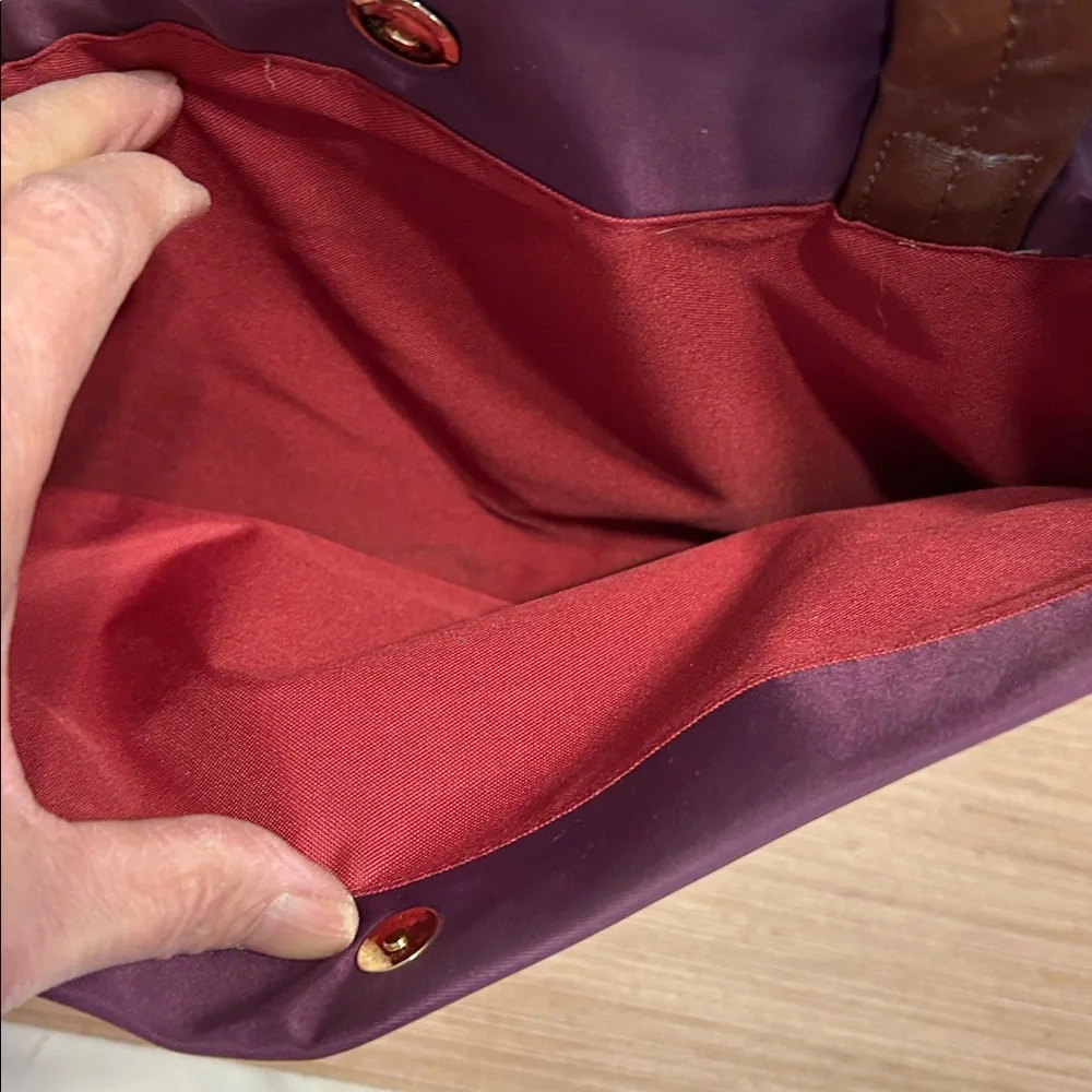 Purple Plum and Brown Laptop-Tablet-File Bag. - Picture 2 of 8
